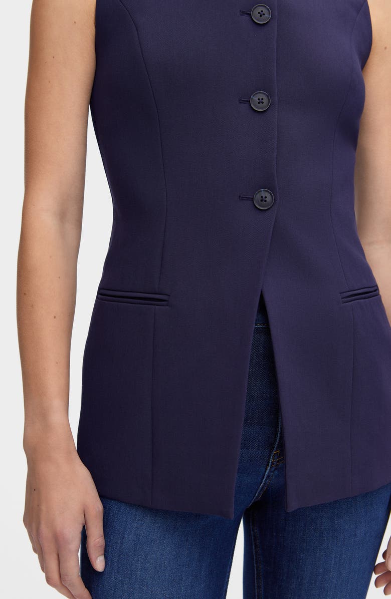 ALIGNE Leo Collarless Vest, Alternate, color, Navy