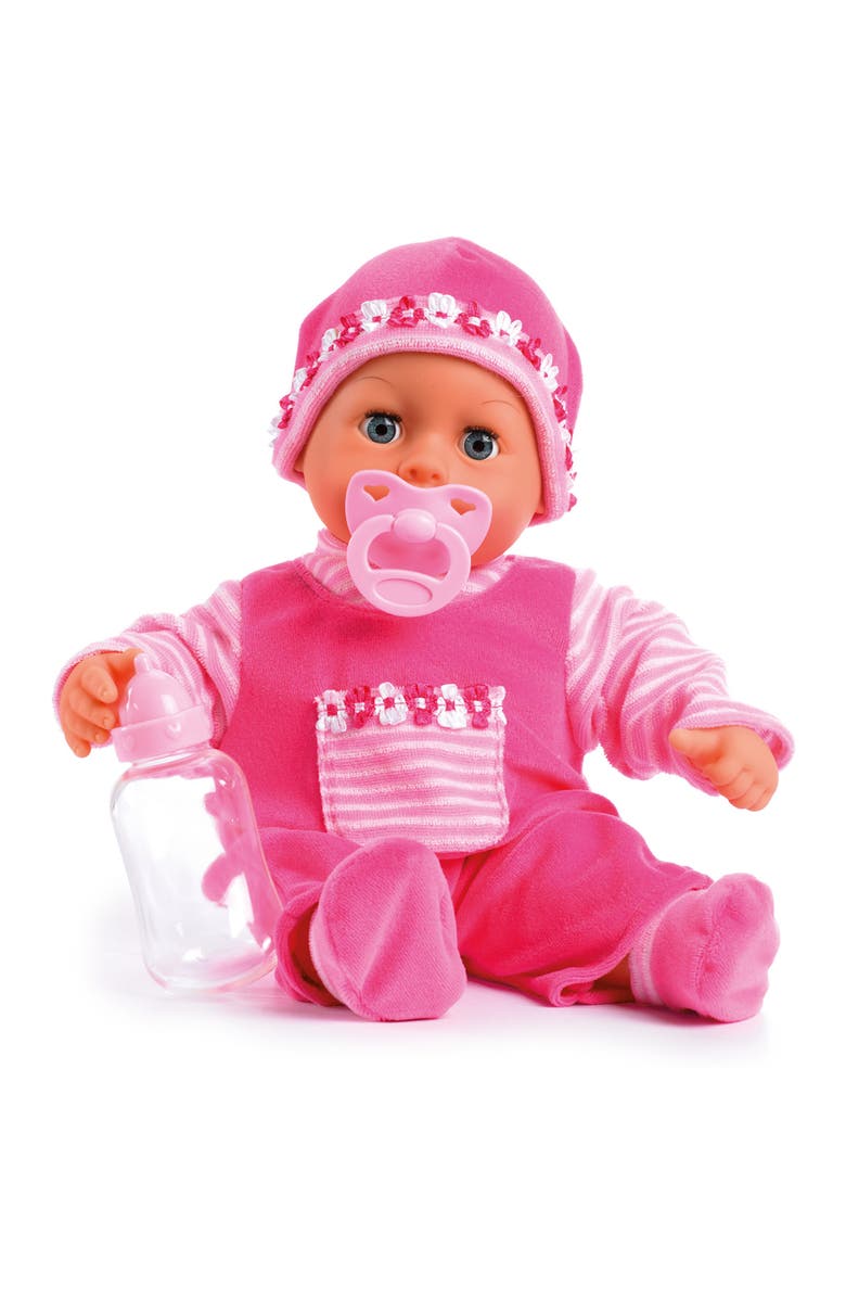 Bayer Design Soft Bodied Baby Doll with Sounds and Sleeping Eyes, 15 Inches, Alternate, color, Multicolored