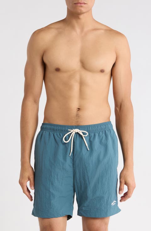 Collegiate Solid Swim Trunks