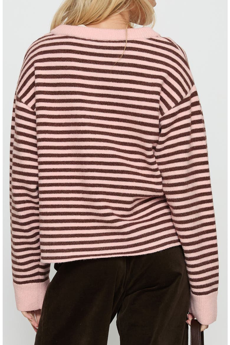 Darnelle Stripe Cardigan, Alternate, color, PINK STRIPE