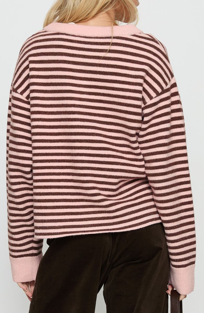 Princess Polly Darnelle Stripe Cardigan, Alternate, color, Pink Stripe