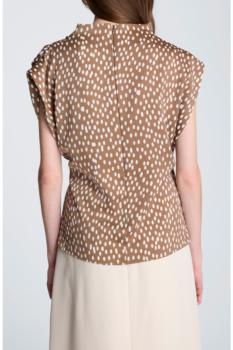 Belted Drape Neck Top, Alternate, color, MESQUITE/ OYSTER