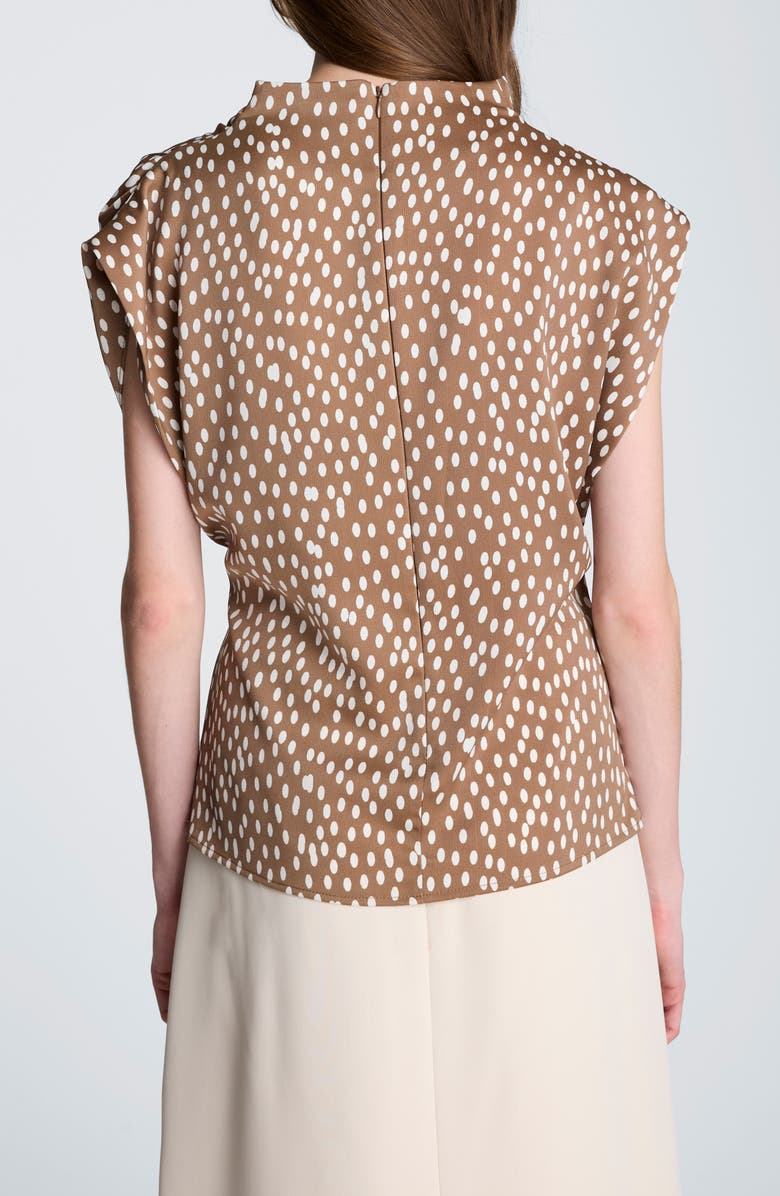 Kenneth Cole Belted Drape Neck Top, Alternate, color, Mesquite/ Oyster