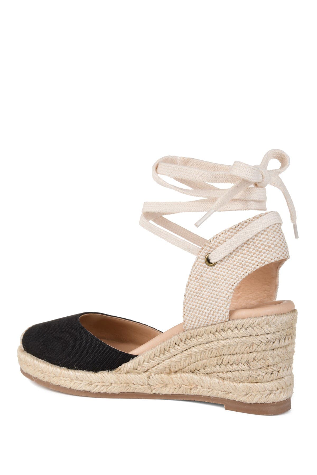 Journee Collection JOURNEE Monte Wedge Espadrille, Alternate, color, Black