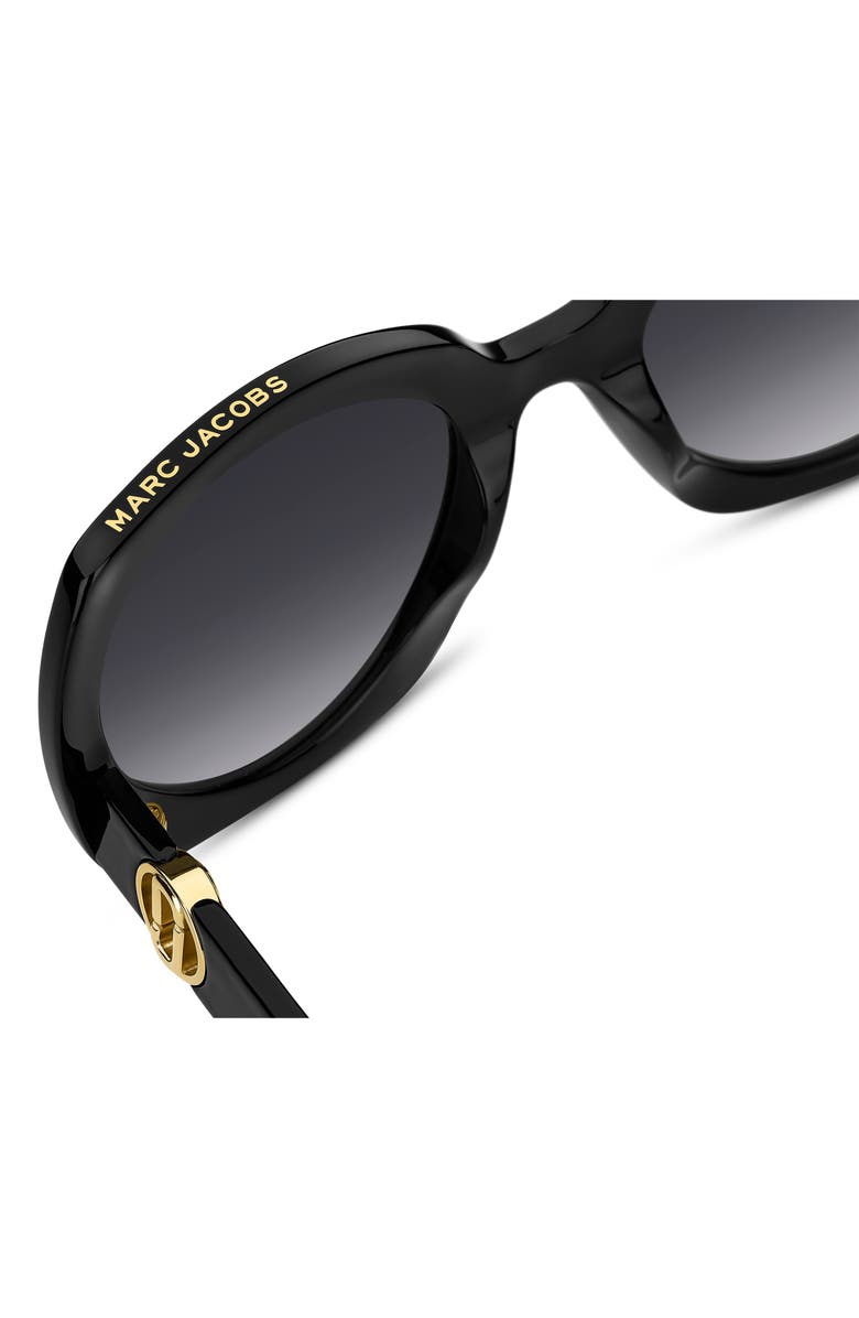 Marc Jacobs 57mm Gradient Butterfly Sunglasses, Alternate, color, Black/ Dark Grey Sf