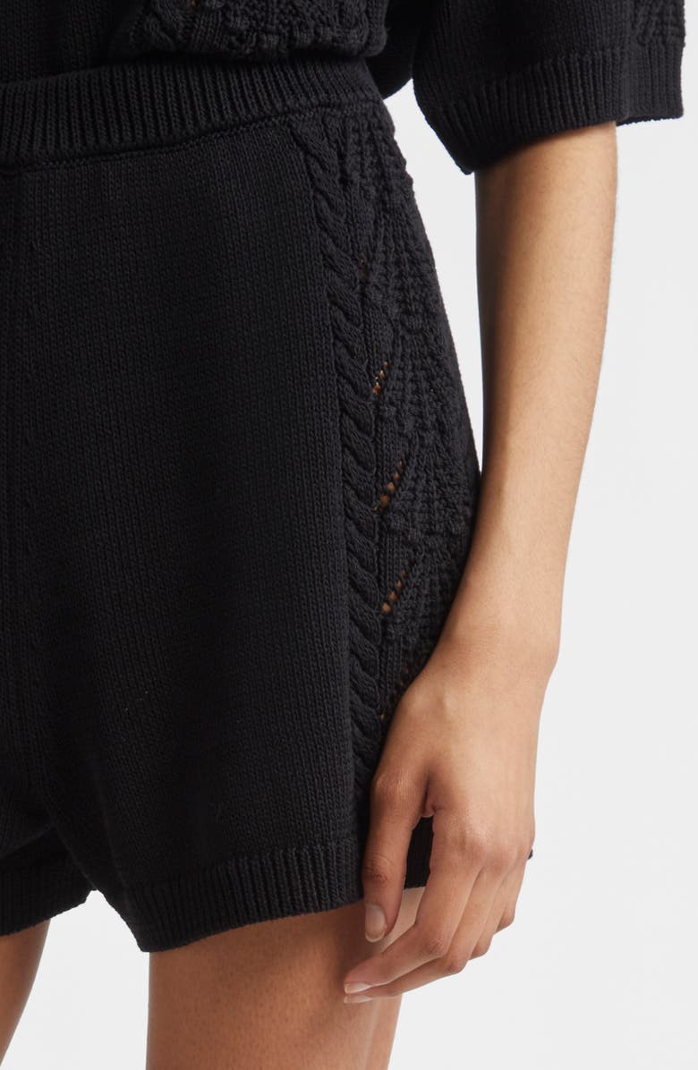 LOULOU DE SAISON Andel Sweater Shorts, Alternate, color, Black