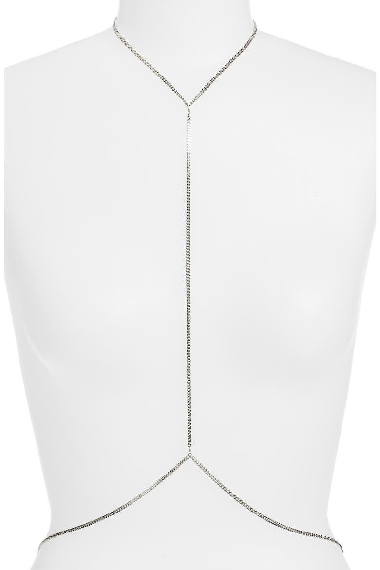 Cable Body Chain, Main, color, SILVER