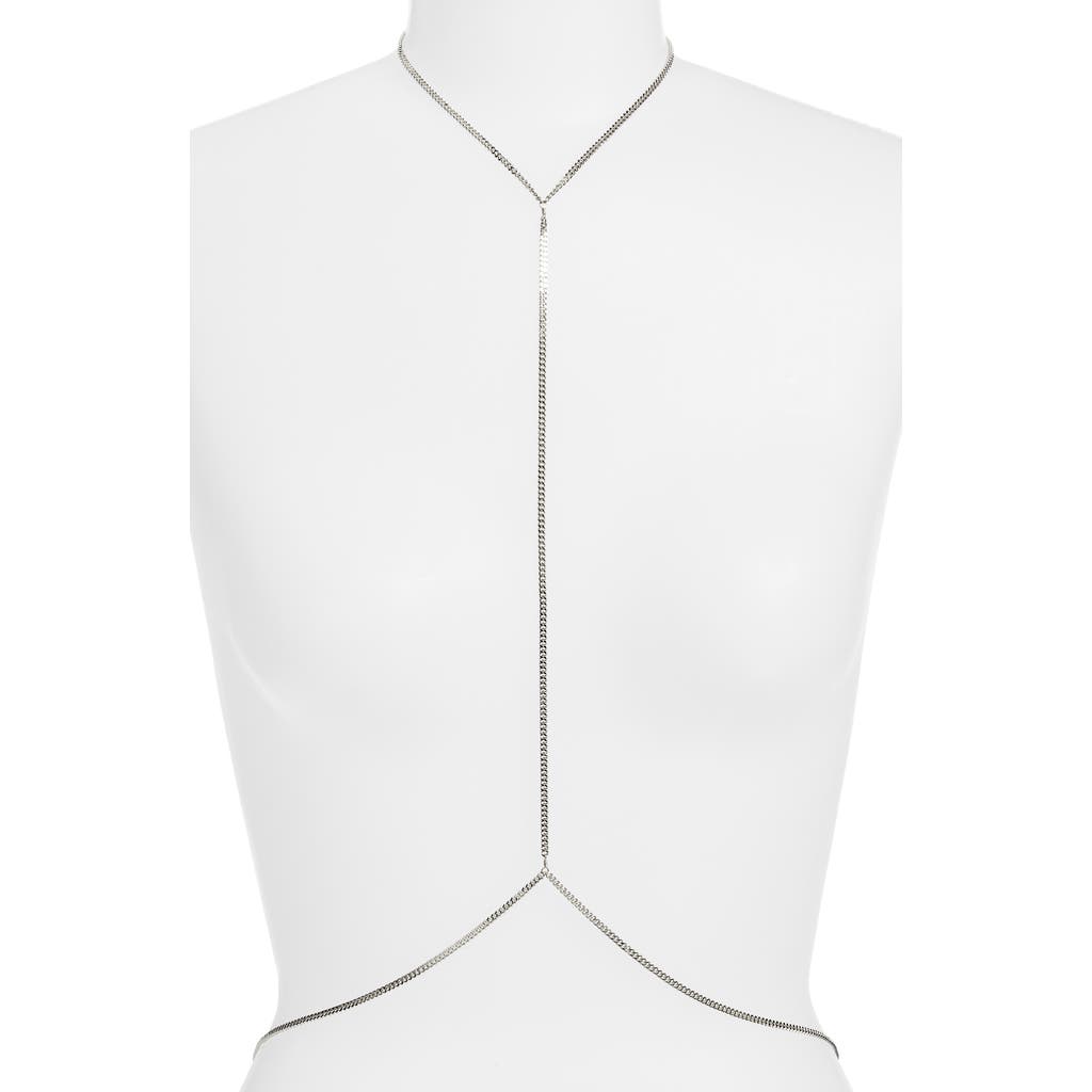 VIDAKUSH Cable Body Chain in Silver  product