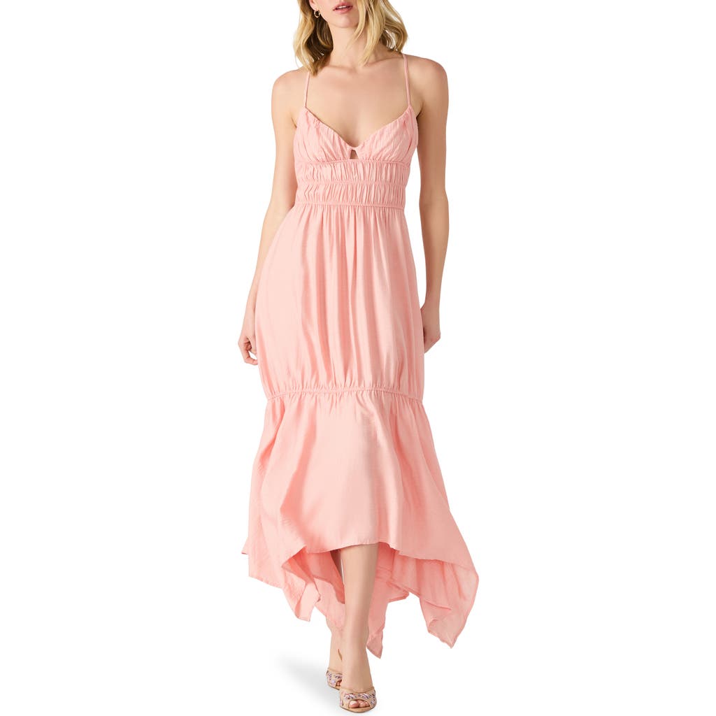 Steve Madden Jackie Asymmetric Midi Dress In Pink