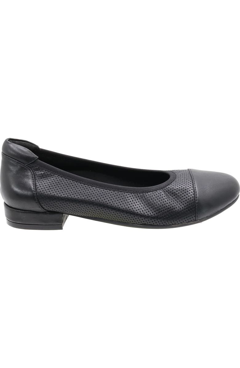 David Tate Newton Cap Toe Flat, Alternate, color, Black