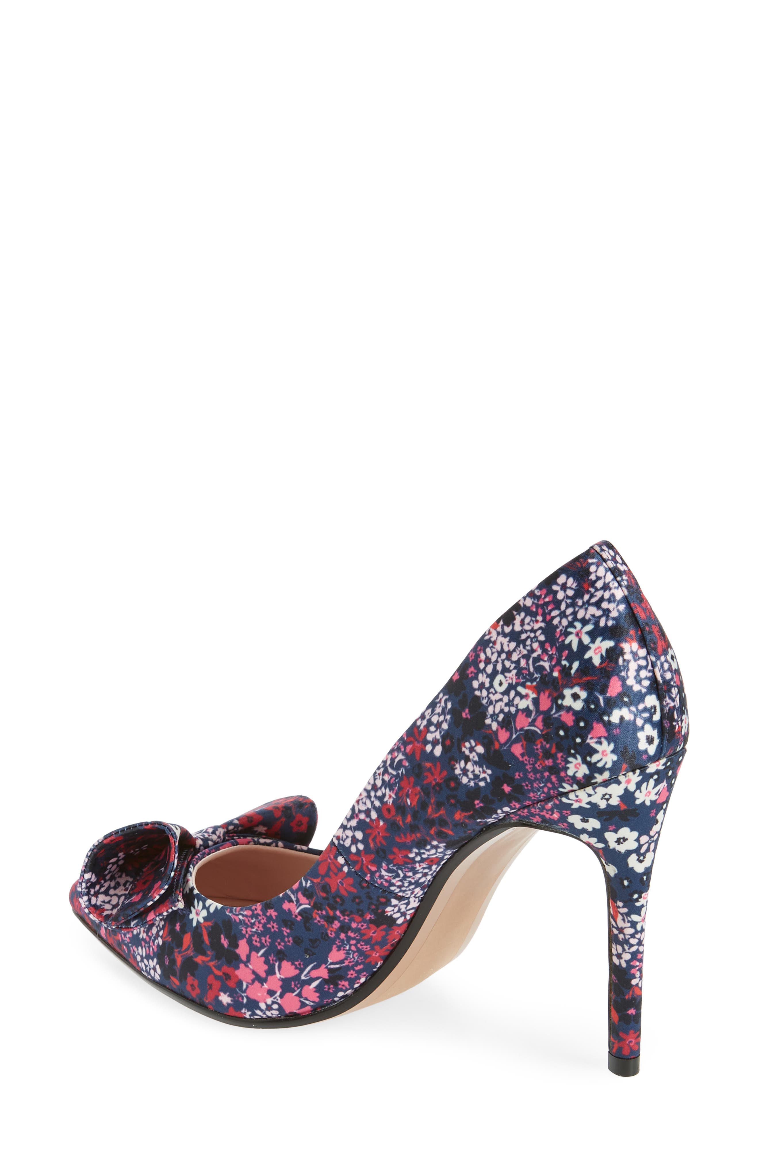 Ted Baker London Zafiina Ditsy Floral Pointed Toe Pump, Alternate, color, Navy