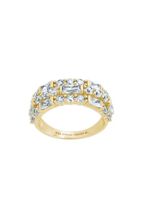 Kornelia Three Row Eternity Band Ring