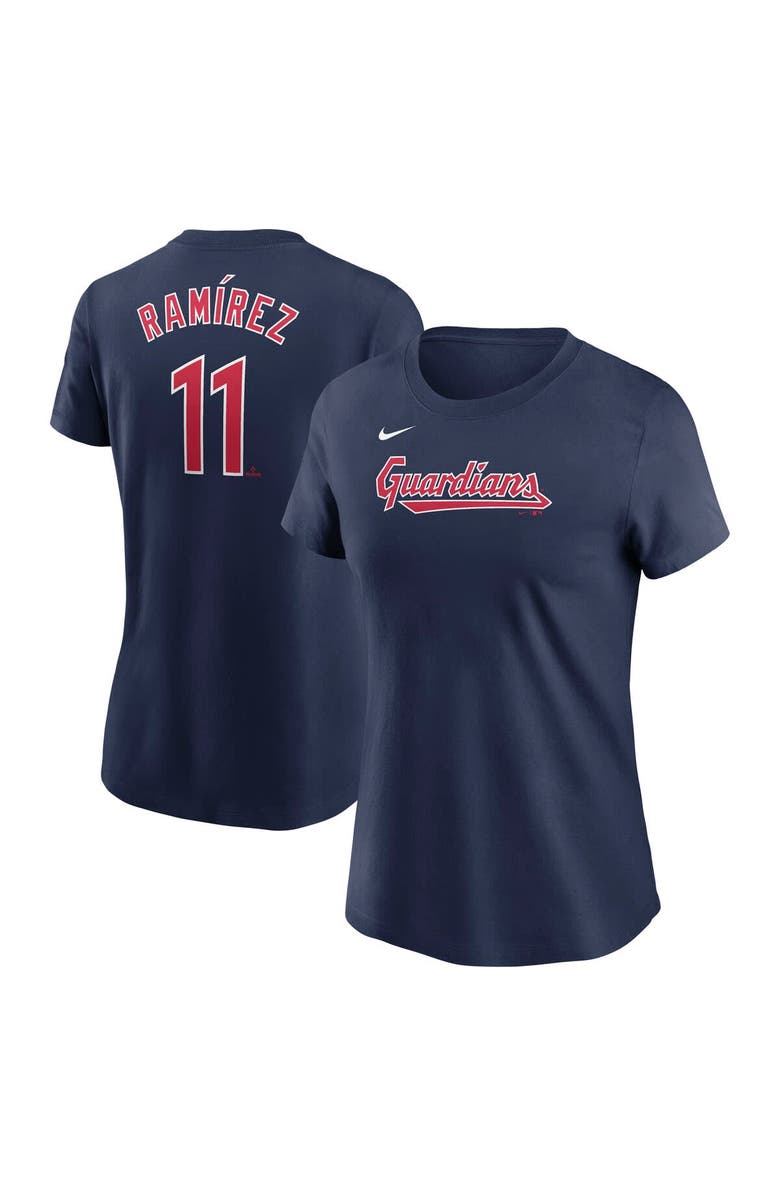 Nike Women's Nike Jose Ramirez Navy Cleveland Guardians Fuse Name & Number T-Shirt, Main, color, Navy