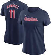 Nike Women's Nike Jose Ramirez Navy Cleveland Guardians Fuse Name & Number T-Shirt