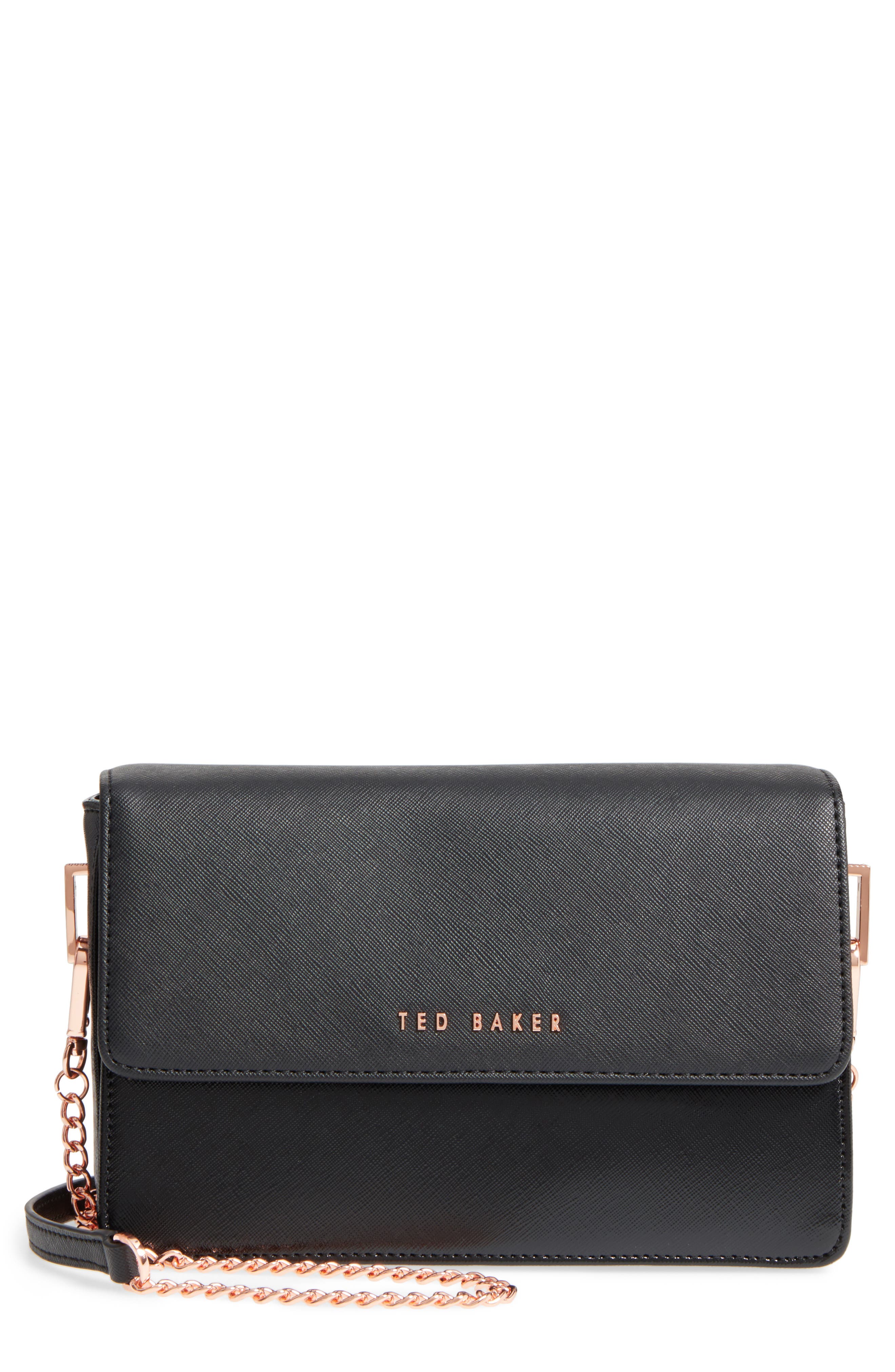 Ted Baker London Heatha Faux Leather Crossbody Bag, Main, color, 