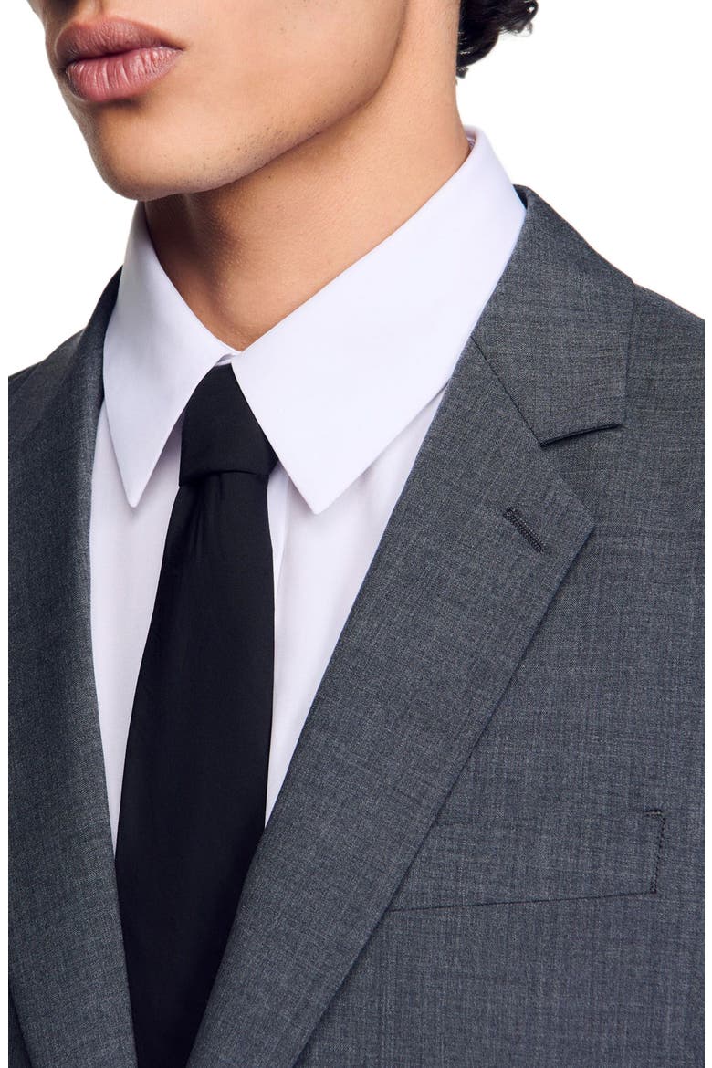 Wool suit jacket, Alternate, color, Mocked grey