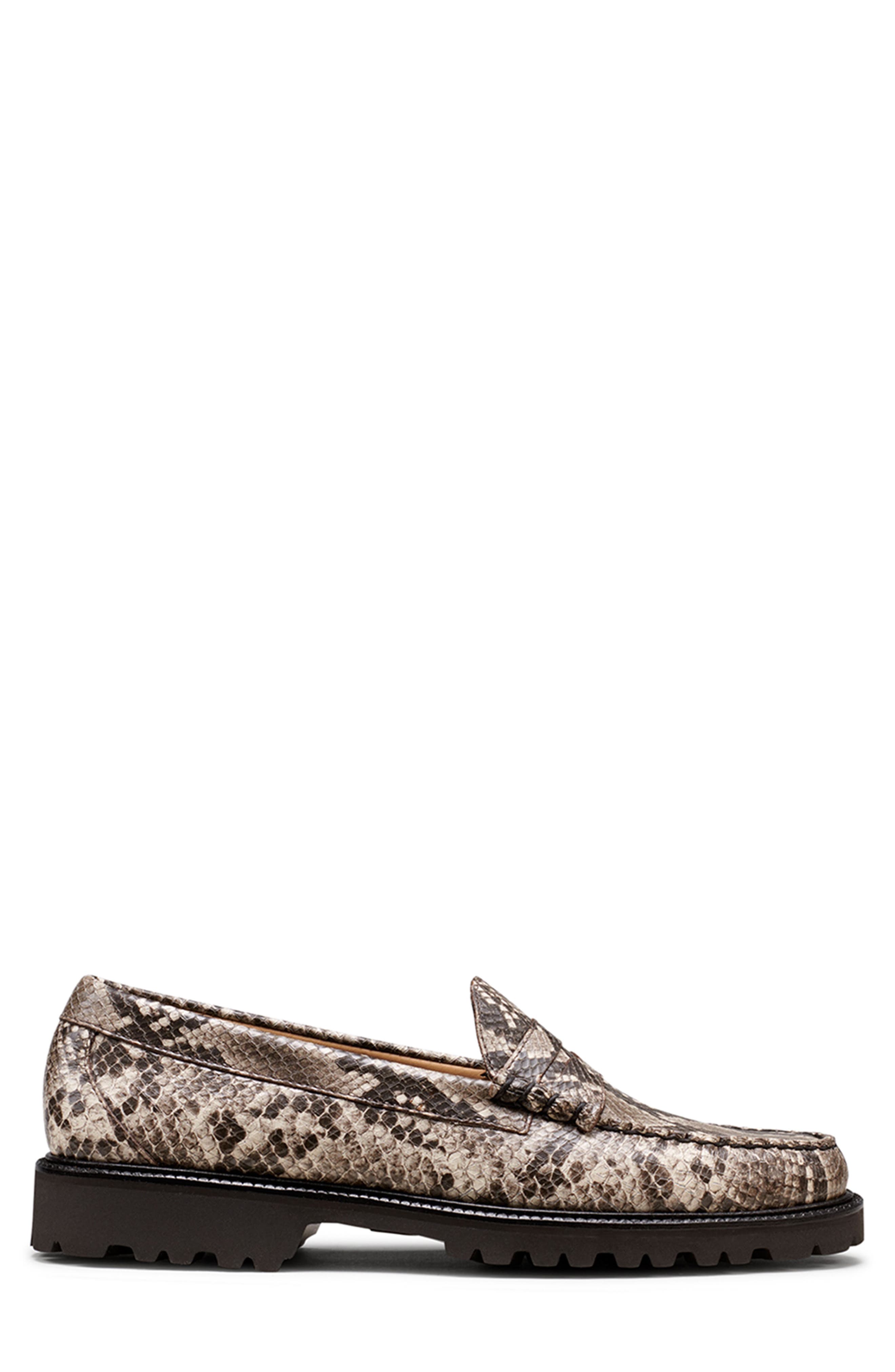 G.H.BASS Larson Snakeskin Embossed Penny Loafer, Alternate, color, Natural Multi
