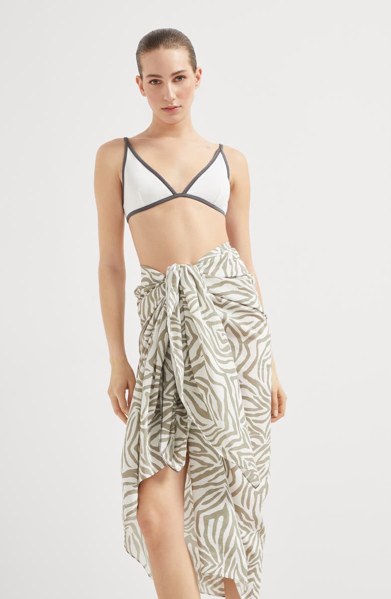 Brunello Cucinelli Printed pareo, Alternate, color, 