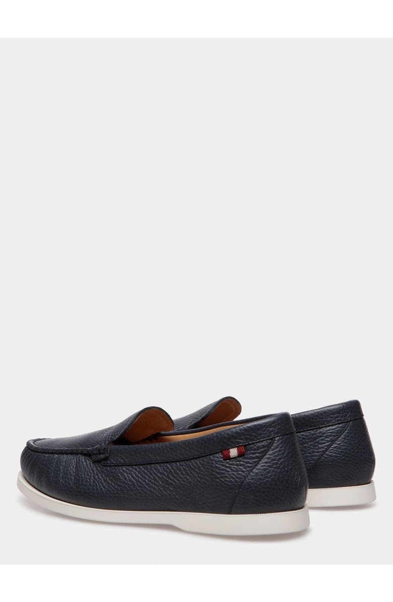 Bally Nelson Loafer In Deer Leather, Alternate, color, Blue