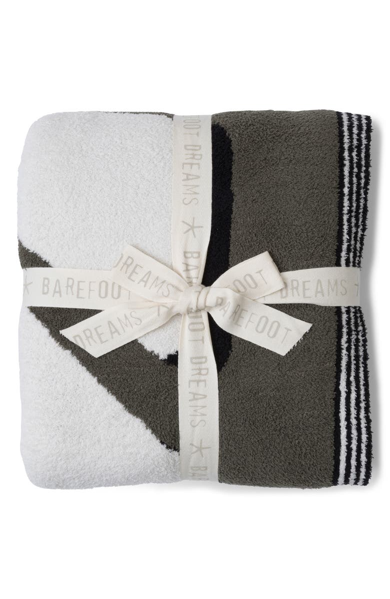 Barefoot Dreams<sup>®</sup> Floral Sunburst CozyChic<sup>®</sup> Throw Blanket, Main, color, Khaki Green Multi