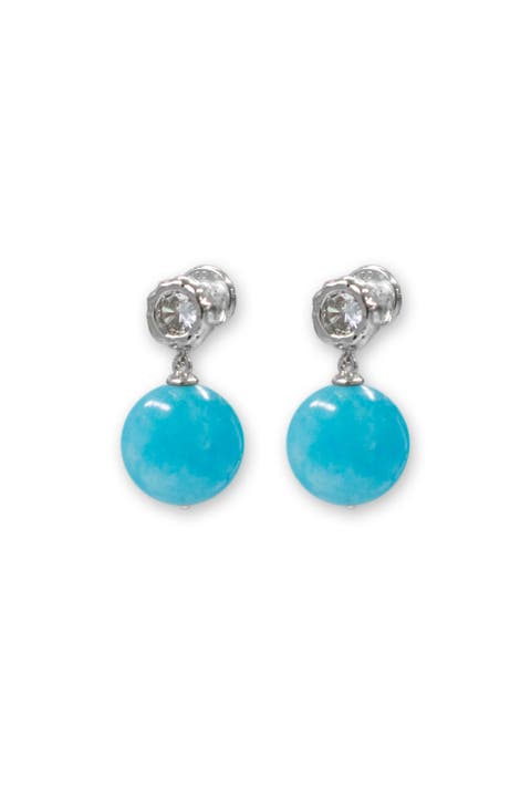 Gia Amazonite Bead Drop Earrings