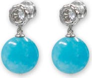 Classicharms Gia Amazonite Bead Drop Earrings