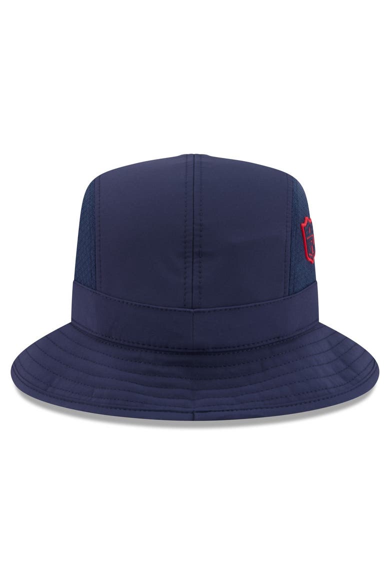 Men's New Era Navy New England Patriots 2026 Sideline Bucket Hat, Alternate, color, Navy