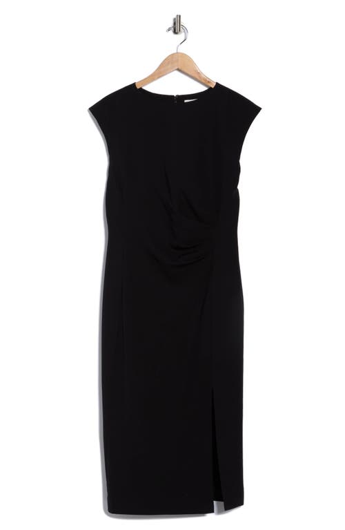 Nordstrom Rack Pleated Suiting Midi Dress In Black