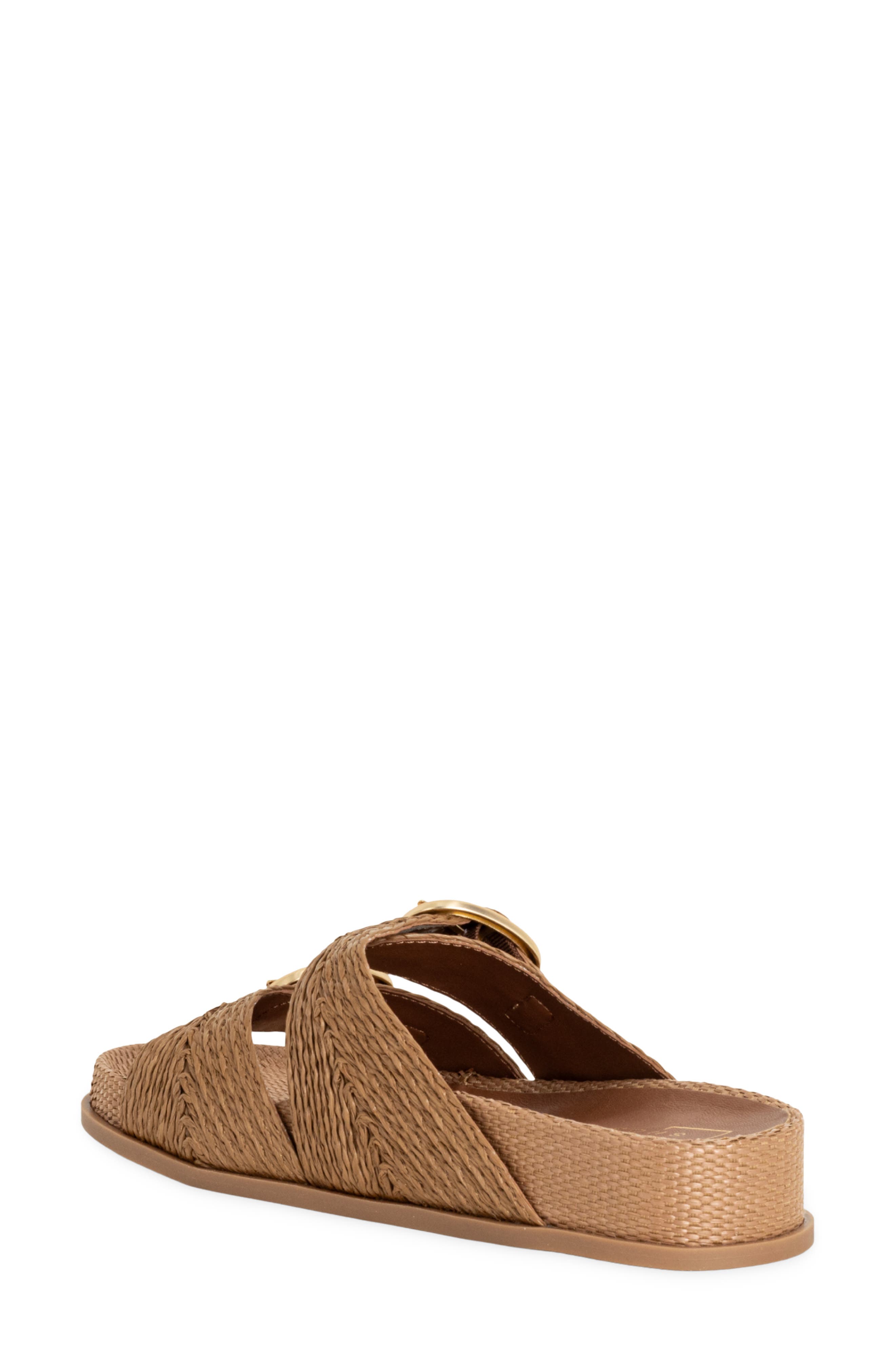 SHUSHOP Demi Slide Sandal, Alternate, color, Brown Woven