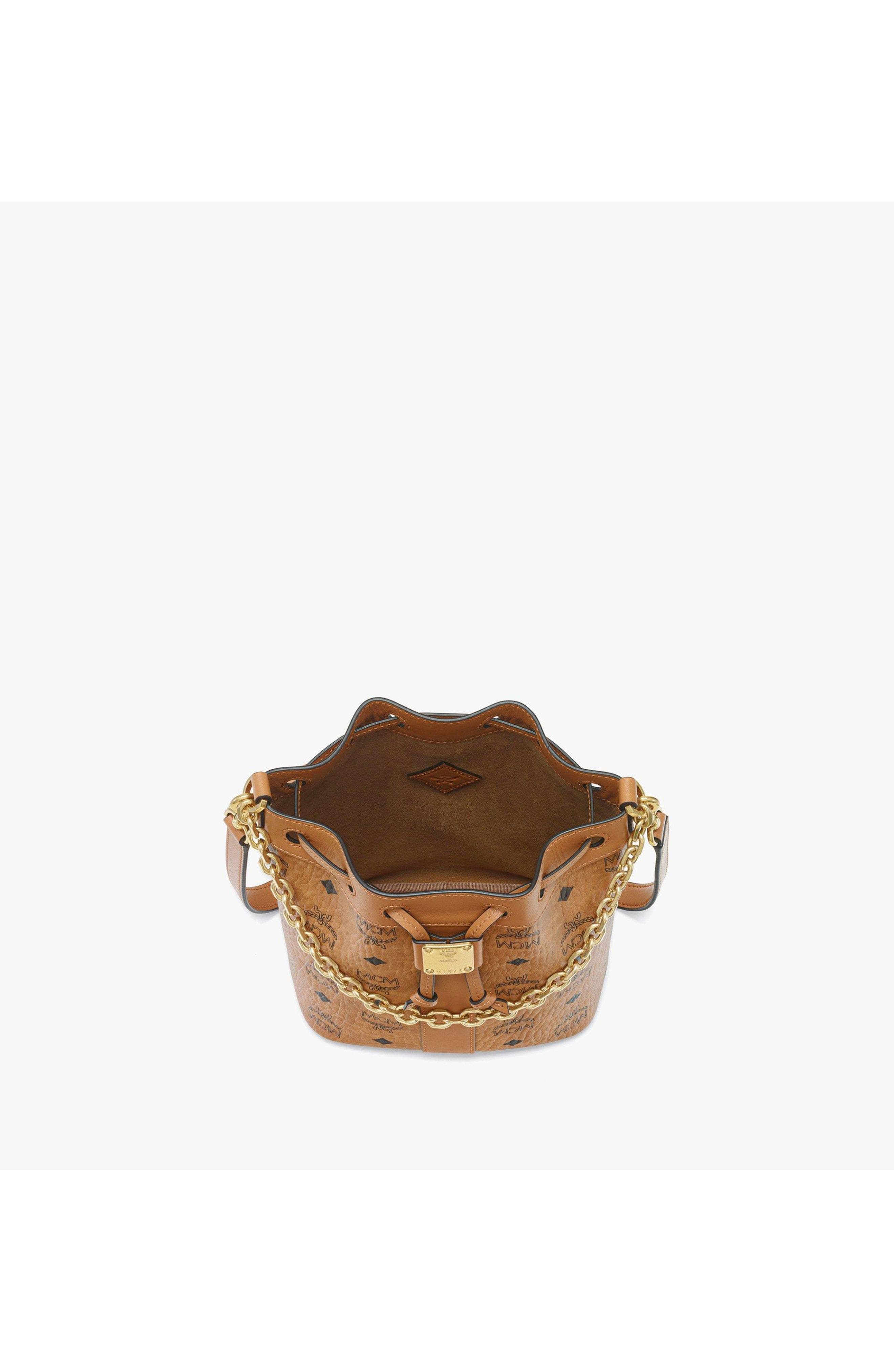 Dessau Drawstring Bag in Visetos, Alternate, color, Brown
