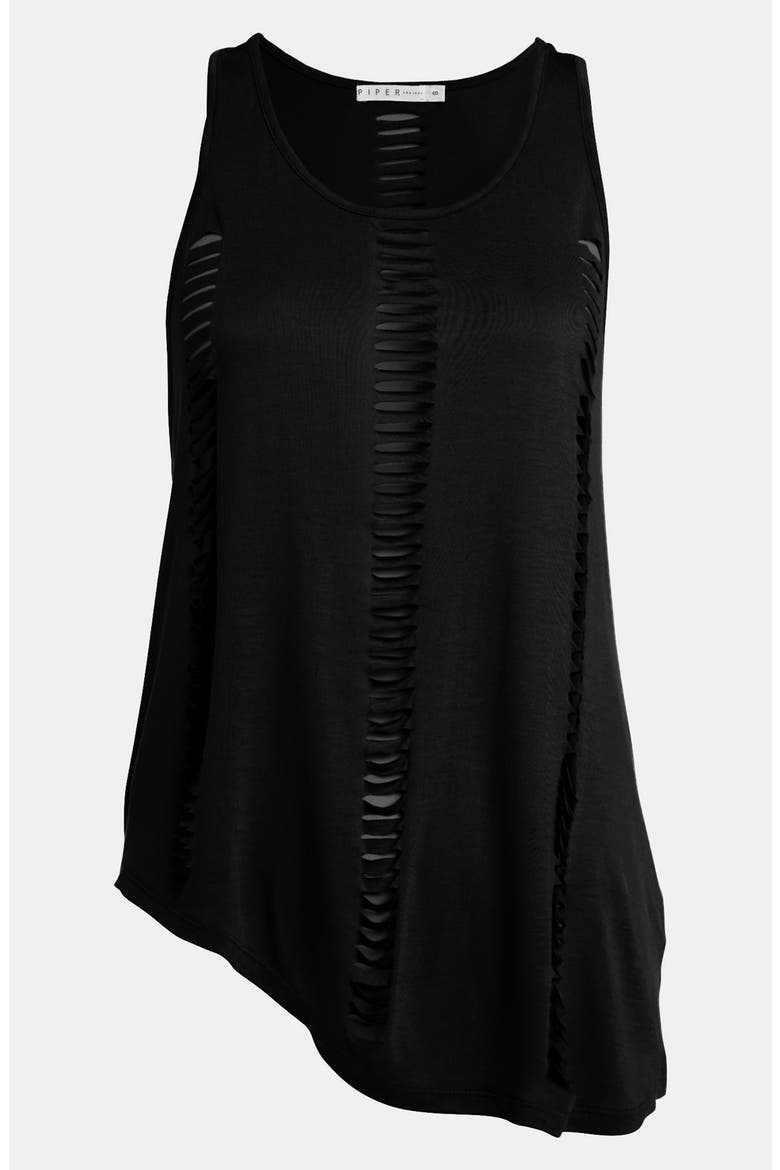 Slit Tank, Main, color, BLACK/  WHITE