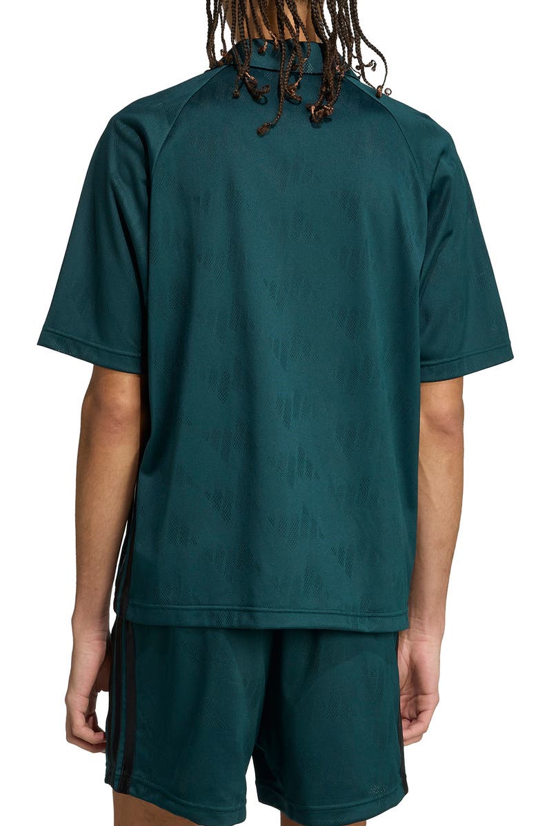 adidas Stadium Jacquard Polo, Alternate, color, Aurora Ivy/ Black