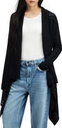 AllSaints Harley Longline Wool & Alpaca Blend Rib Cardigan