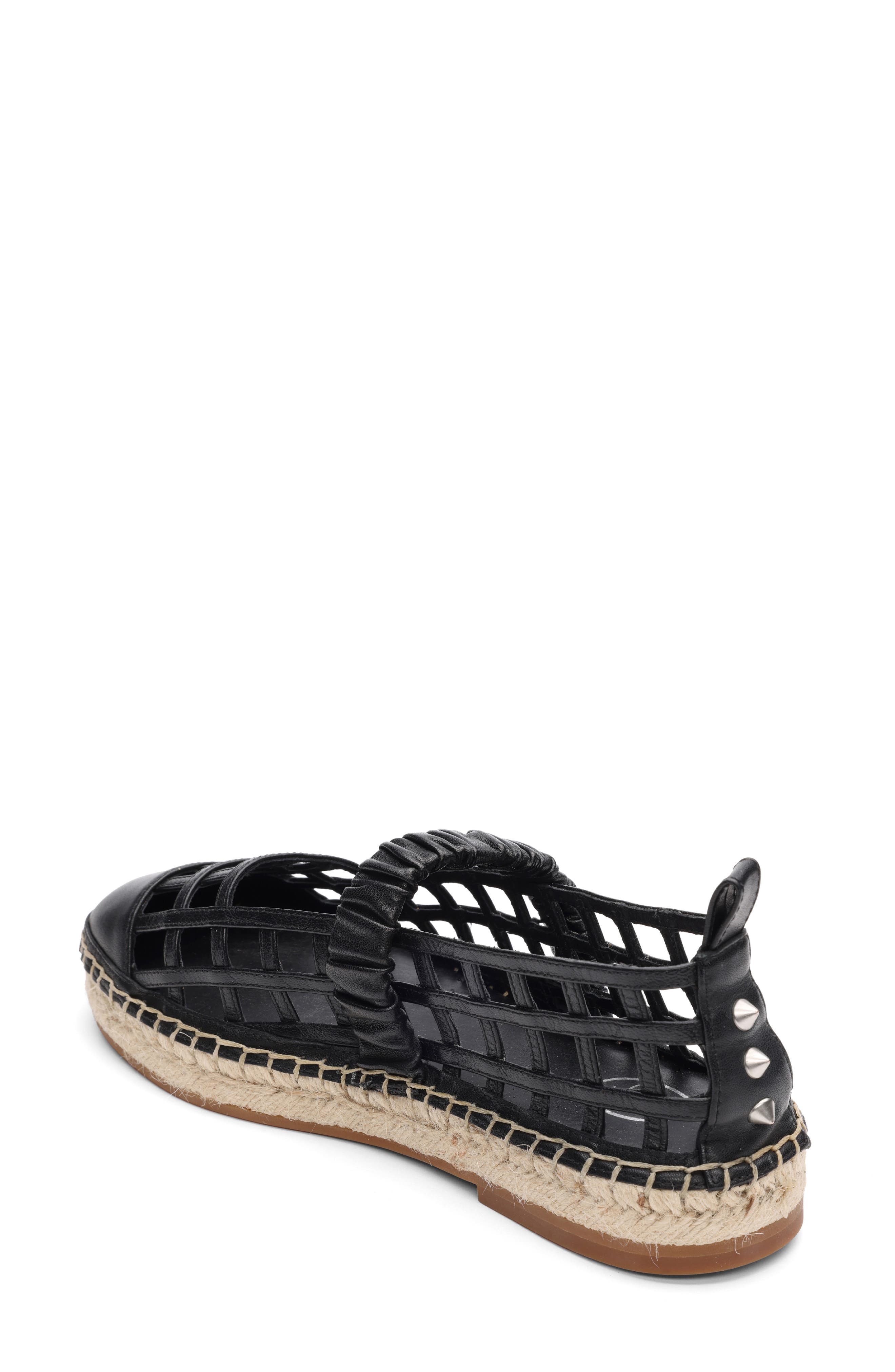 Ash Elly Espadrille Flat, Alternate, color, Black