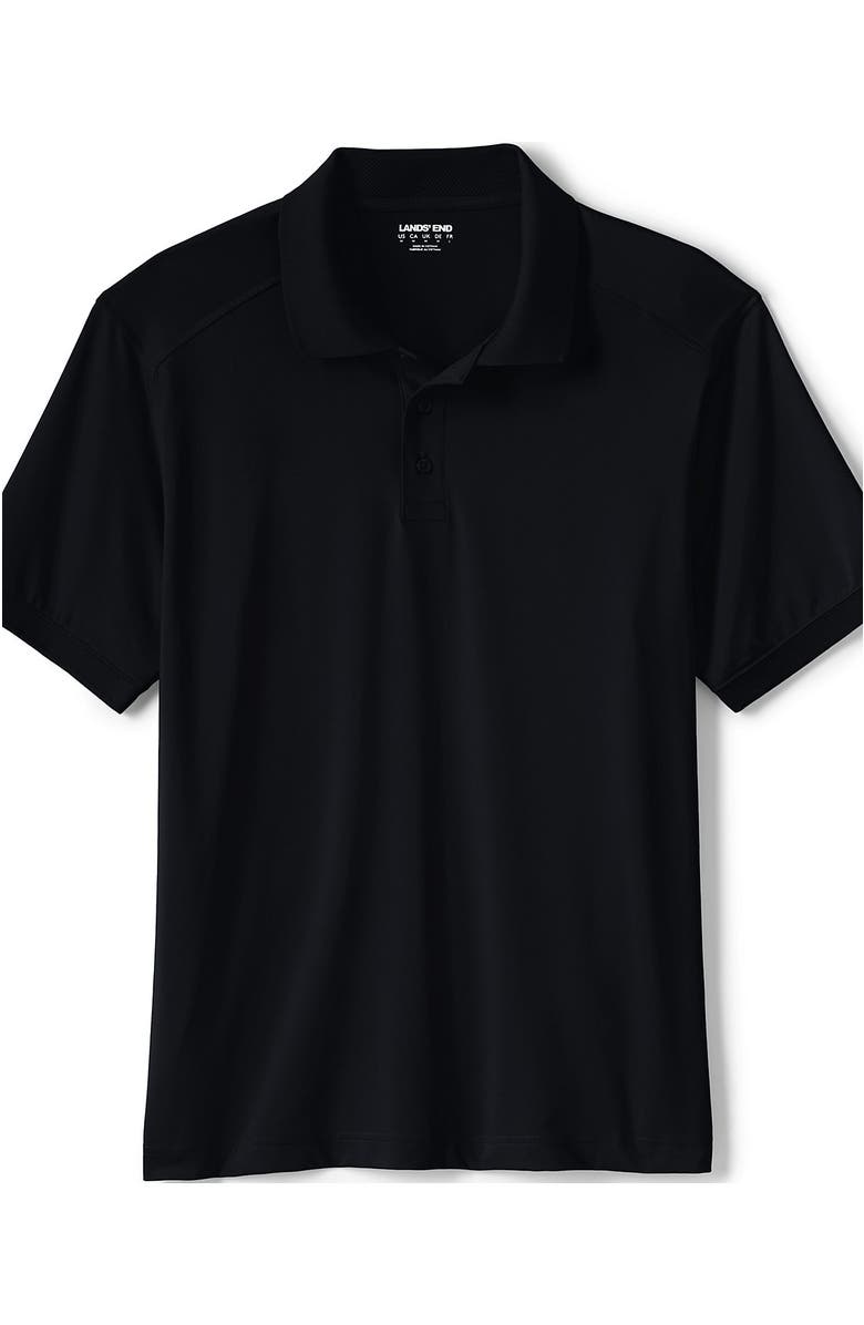 Lands' End School Uniform Young Short Sleeve Rapid Dry Polo Shirt, Alternate, color, Black
