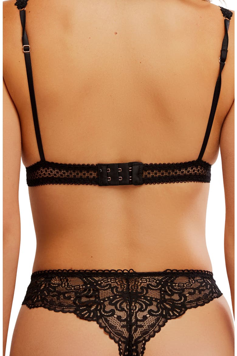 Intimately FP Lace Lover Thong, Alternate, color, BLACK