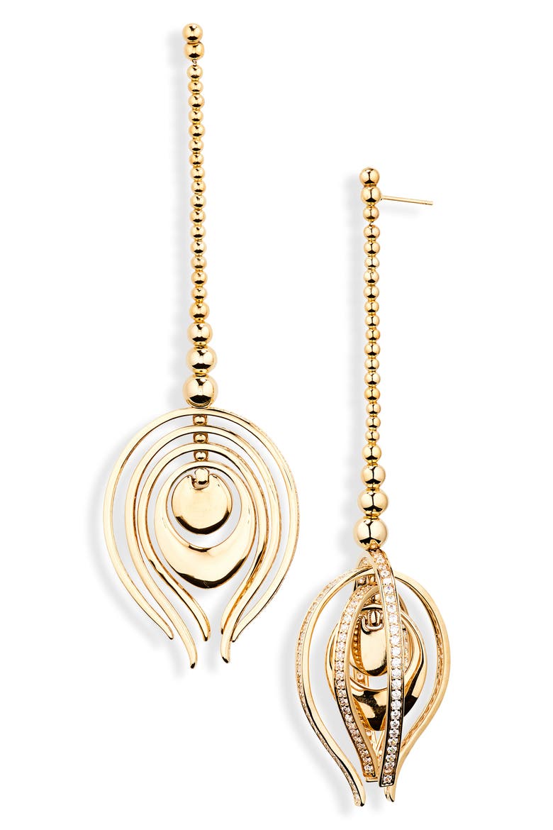 Muse Drop Earrings, Main, color, GOLD