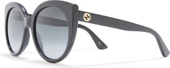 55mm Gradient Cat Eye Sunglasses