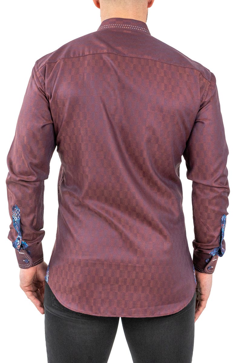 Maceoo Einstein Jacqcopper Brown Button-Up Shirt, Alternate, color, 