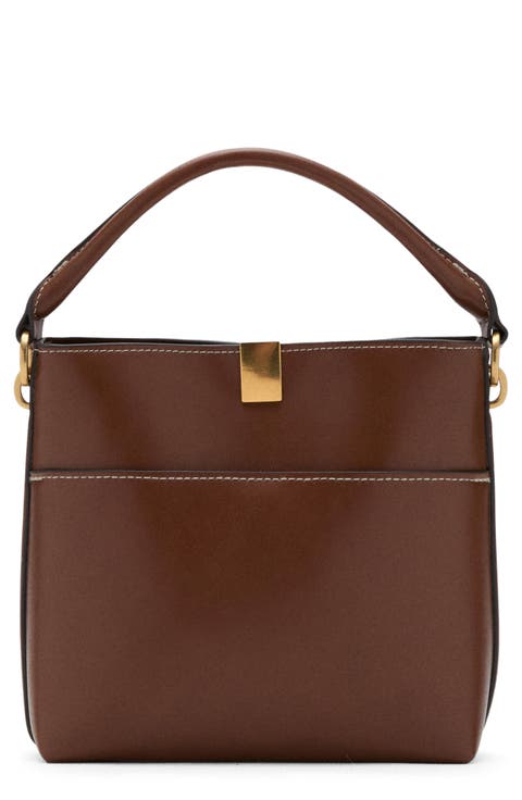 Faux Leather Bucket Bag