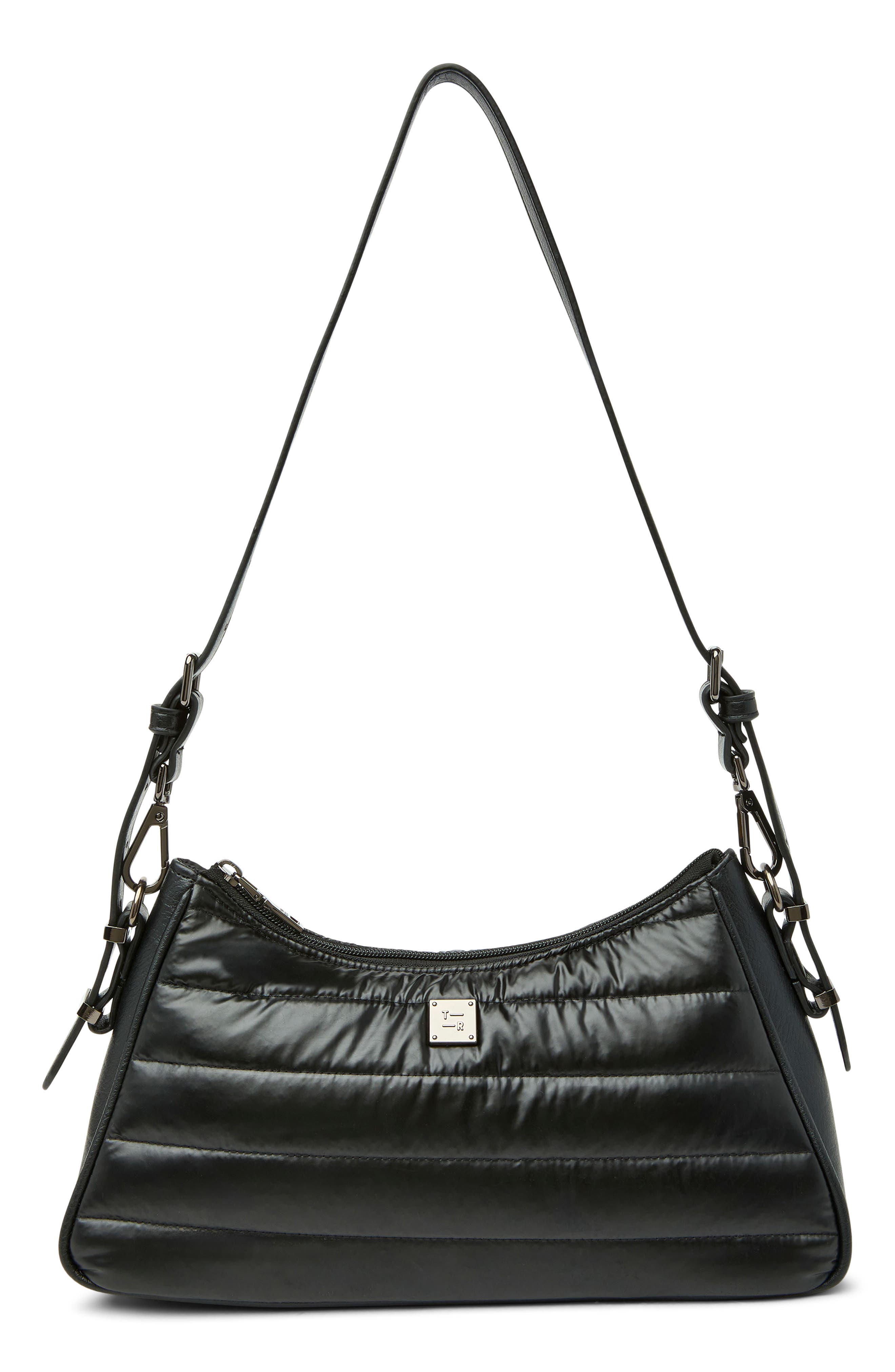 THINK ROYLN Cosmopolitan Quilted Shoulder Bag, Main, color, Pearl Black