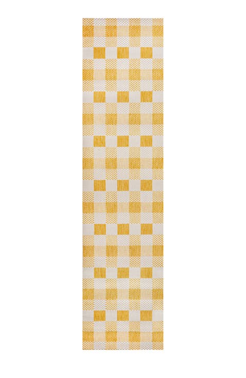 Darcy Traditional Geometric Bold Gingham Indoor/Outdoor Area Rug