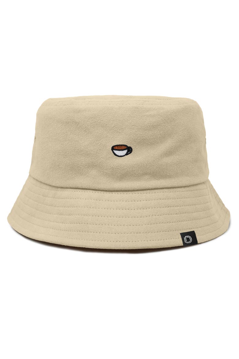 Womens Lil Coffee Cotton Bucket Hat, Main, color, Sesame Beige