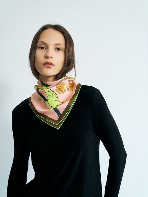 Lost Pattern Nyc House Of Frida Silk Bandana Scarf In Multi