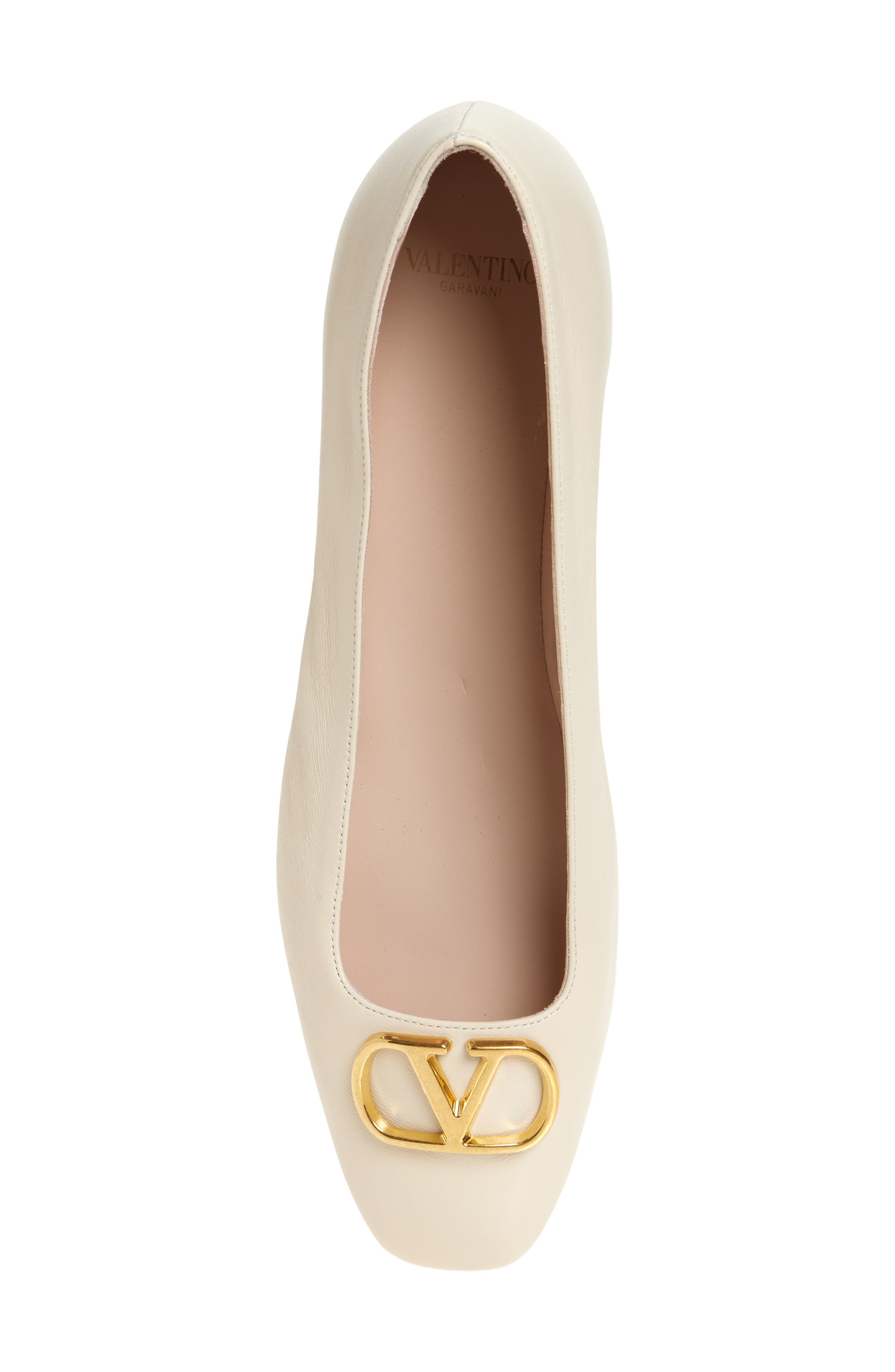VLOGO Ballerina Flat, Alternate, color, WHITE