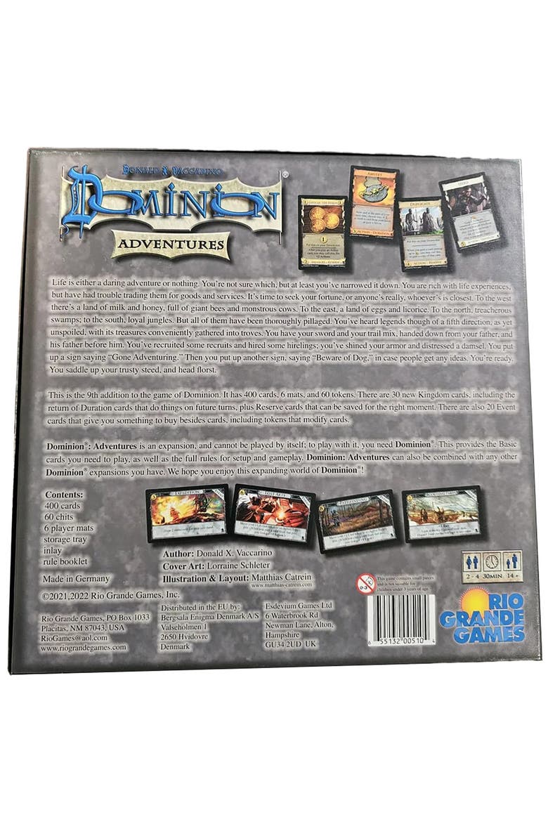 Dominion Adventures Board Game, Alternate, color, Multicolored