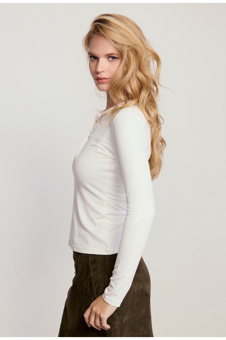 The Long Sleeve  Brett Shirt, Alternate, color, White