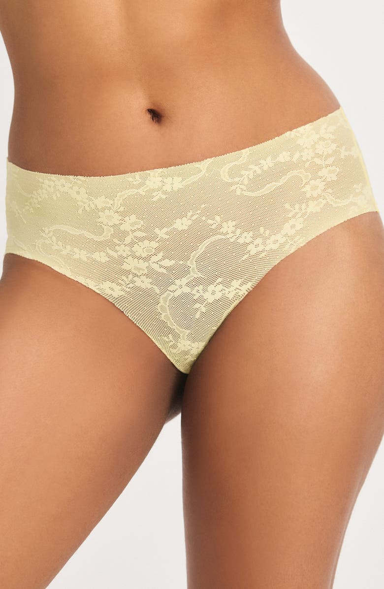SAVAGE X FENTY No-Show Lace Hipster Briefs, Main, color, Buttercreme