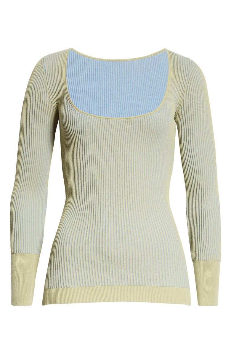 Jacquemus Rosa Ribbed Top, Alternate, color, 
