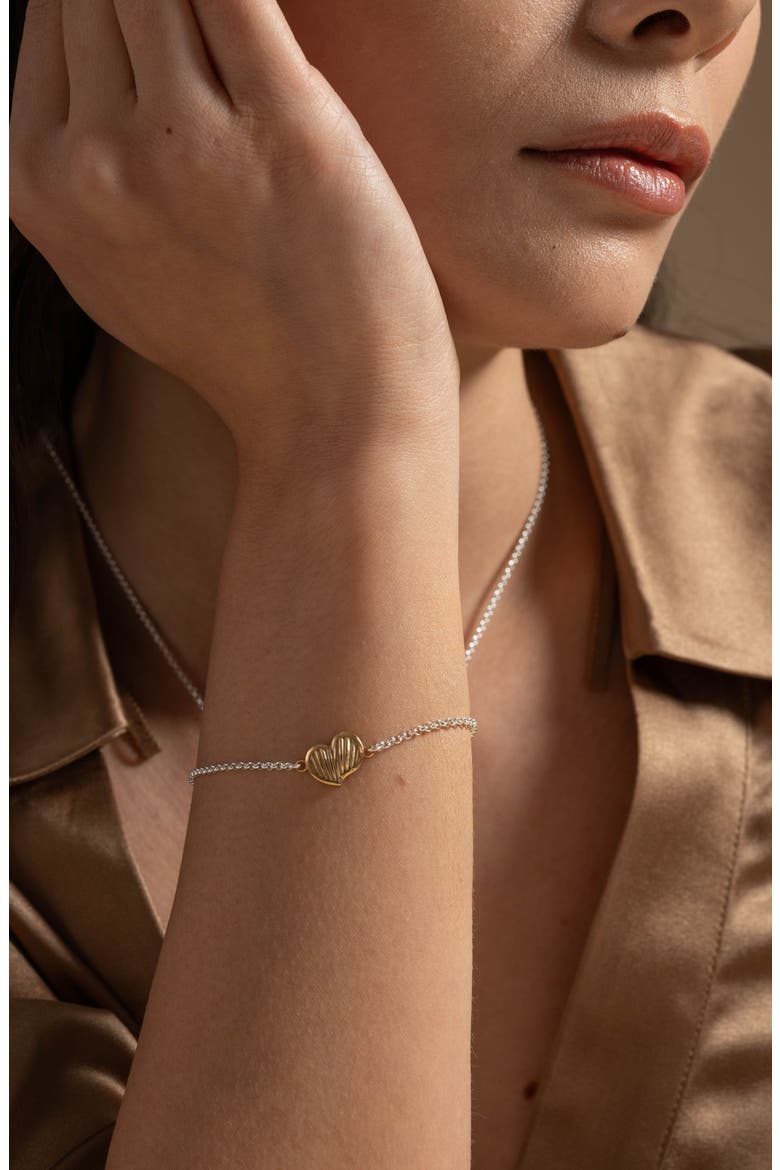 Humbug Heart Chain Bracelet, Alternate, color, Silver and Gold